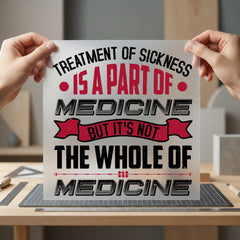Treatment Sickness Medical Wisdom Nurse Doctor Ready to Press DTF Transfer for Dtf