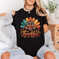 Truly Thankful Turkey Autumn Thanksgiving Ready to Press DTF Transfer for Dtf