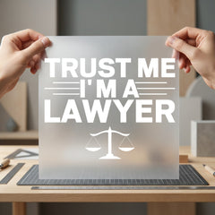 Trust Lawyer Legal Professional Funny Sarcastic Ready to Press DTF Transfer for Dtf