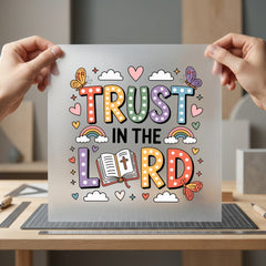 Trust Lord Vibrant Christian Christian Faith Ready to Press DTF Transfer for Dtf