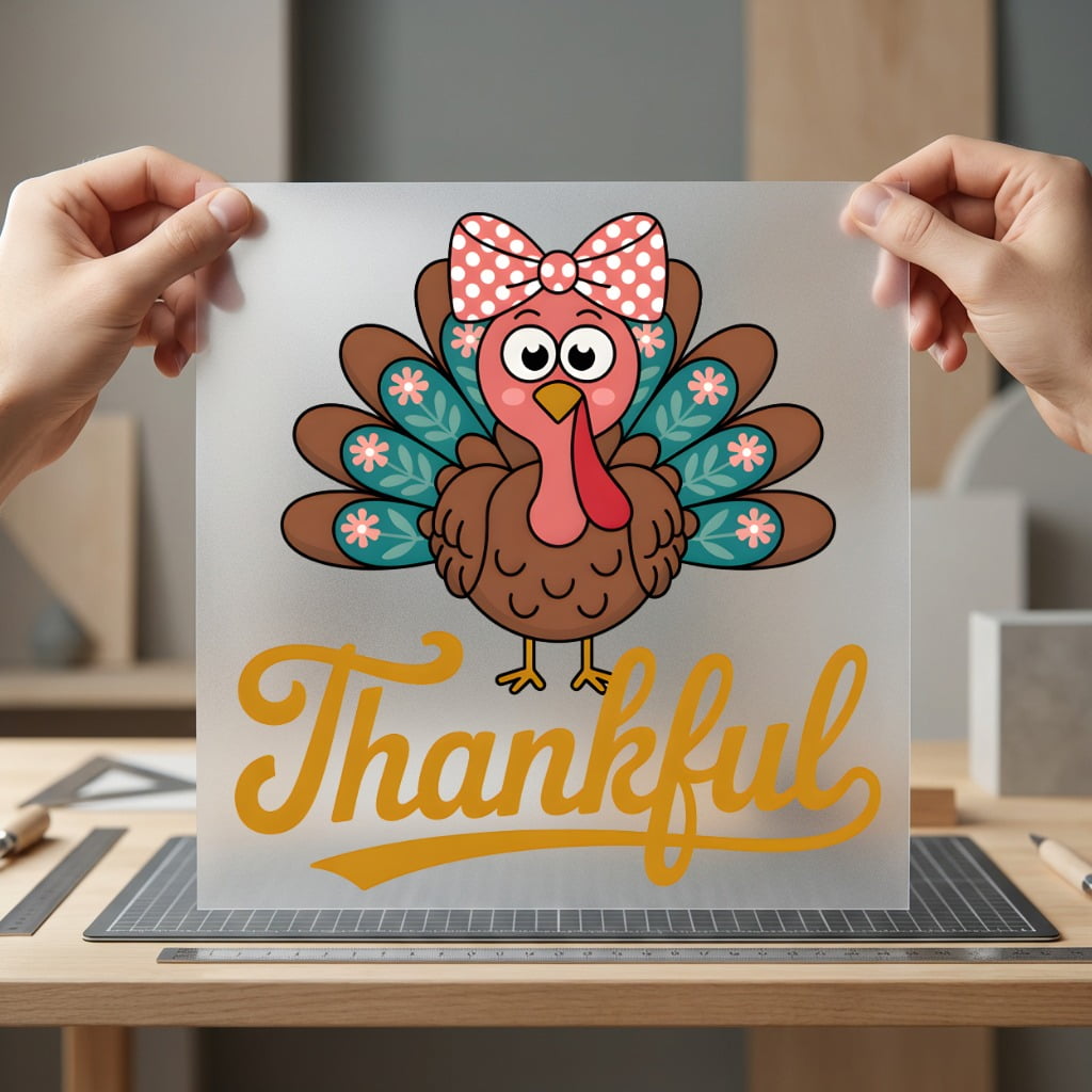 Turkey Thanksgiving Festivity Diy Thanksgiving Fall Ready to Press DTF Transfer for Dtf