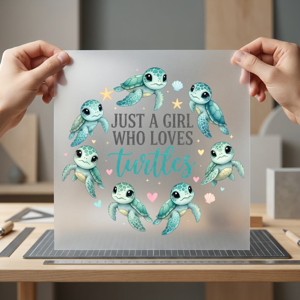 Turtle Wreath Ocean Lover Mom Ready to Press DTF Transfer for Dtf
