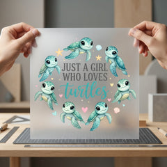 Turtle Wreath Ocean Lover Mom Ready to Press DTF Transfer for Dtf