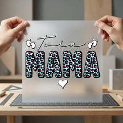 Twin Mama Leopard Bold Mom Leopard Ready to Press DTF Transfer for Dtf