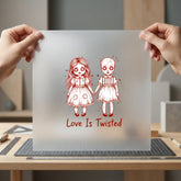 Twisted Love Dolls Gothic Halloween Valentine Ready to Press DTF Transfer for Dtf