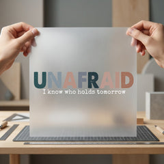 Unfraid Motivational Diy Christian Faith Ready to Press DTF Transfer for Dtf