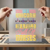 Unicorn Field Horses Motivational Geek & Fantasy Collection Good Vibes Collection Ready to Press DTF Transfer for Dtf