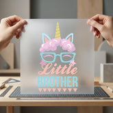 Unicorn Little Brother Kids Funny Ready to Press DTF Transfer for Dtf