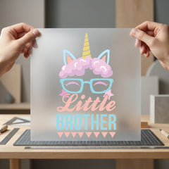 Unicorn Little Brother Kids Funny Ready to Press DTF Transfer for Dtf