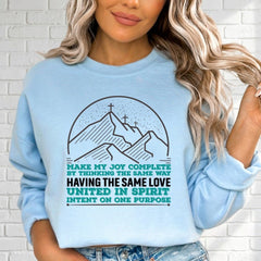 United in Spirit | Mountain Crosses Faith Sweatshirt - Luckets.com