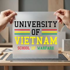 University Vietnam School Warfare Usa Veteran Ready to Press DTF Transfer for Dtf