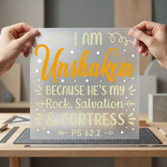 Unshaken Christian Scripture Diy Christian Faith Ready to Press DTF Transfer for Dtf
