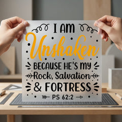 Unshaken Christian Scripture Diy Christian Faith Ready to Press DTF Transfer for Dtf