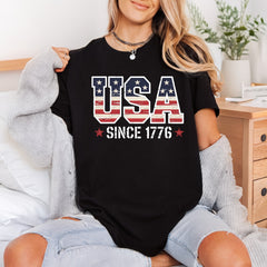 Usa Since Distressed Flag 4th Of July Patriotic Ready to Press DTF Transfer for Dtf