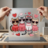 Valentine Cat Squad Pink Valentine Mom Ready to Press DTF Transfer for Dtf