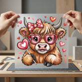 Valentine Cow Love Diy Valentine Pet Ready to Press DTF Transfer for Dtf