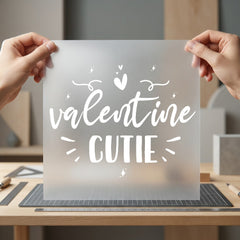 Valentine Cutie Romantic Script Valentine Ready to Press DTF Transfer for Dtf