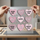 Valentine Hearts Candy Retro Valentine Vintage Ready to Press DTF Transfer for Dtf