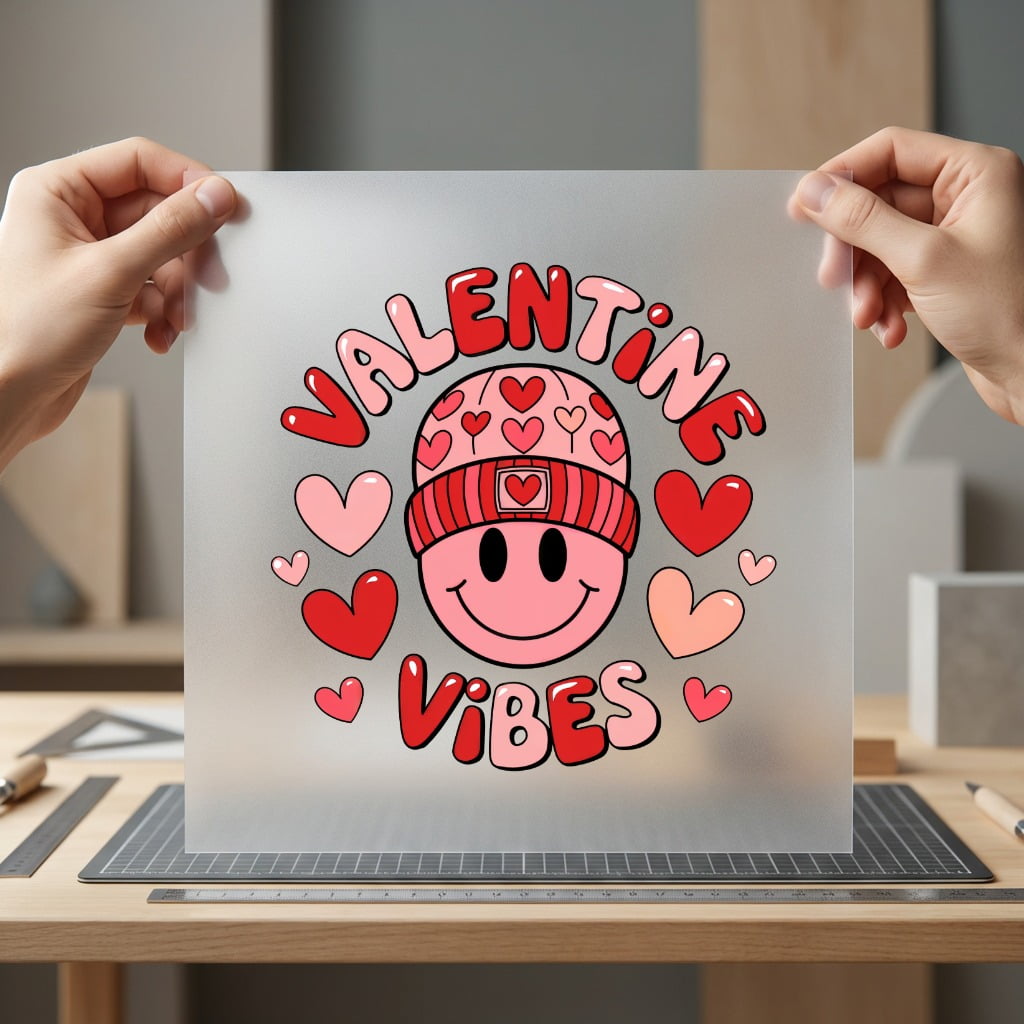 Valentine Vibes Smiley Retro Valentine Retro Ready to Press DTF Transfer for Dtf