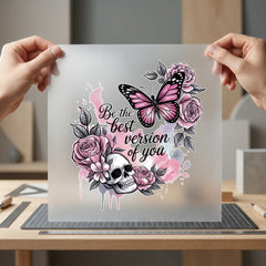 Version You Pink Grunge Vintage Retro Ready to Press DTF Transfer for Dtf