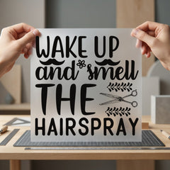 Wake Smell Hairspray Stylist Aesthetic Ready to Press DTF Transfer for Dtf