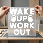 Wake Work Out Kettlebell Aesthetic Fitness Ready to Press DTF Transfer for Dtf