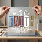 Walk Faith Christian Diy Christian Faith Ready to Press DTF Transfer for Dtf