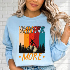 Wander More | Mountain Cross Faith Sweatshirt - Luckets.com