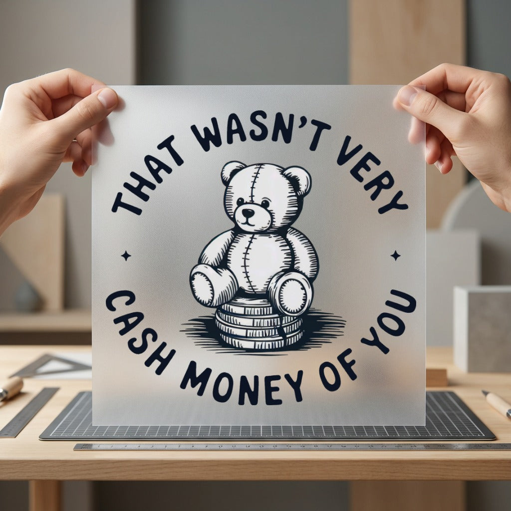 Wasn Very Cash Money Funny Retro Ready to Press DTF Transfer for Dtf