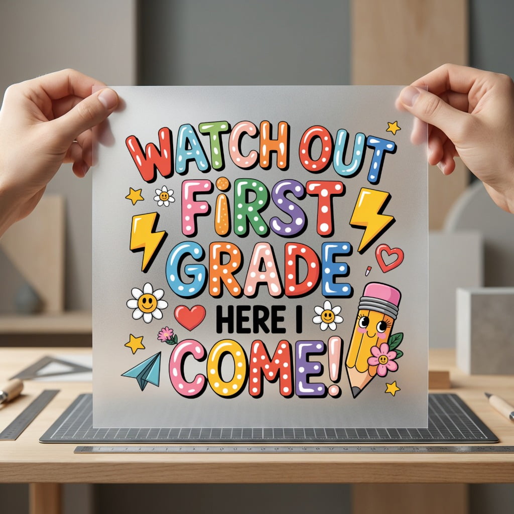 Watch Out First Grade Funny Ready to Press DTF Transfer for Dtf