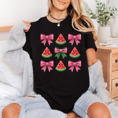 Watermelon Bows Summer Diy Summer Aesthetic Ready to Press DTF Transfer for Dtf