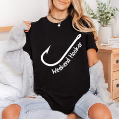 Weekend Hooker Fishing Hook Dad Funny Ready to Press DTF Transfer for Dtf