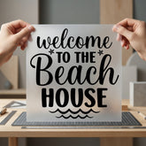 Welcome Beach House Coastal Summer Ready to Press DTF Transfer for Dtf