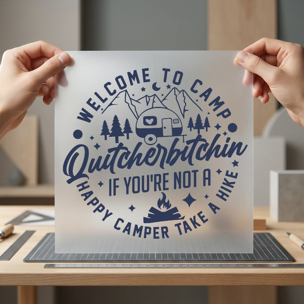 Welcome Camp Quirky Camping Funny Camping Ready to Press DTF Transfer for Dtf