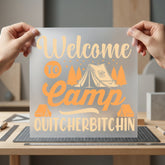 Welcome Camp Retro Camping Funny Vintage Ready to Press DTF Transfer for Dtf