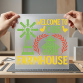 Welcome Farmhouse Rustic Diy Usa Boho Ready to Press DTF Transfer for Dtf