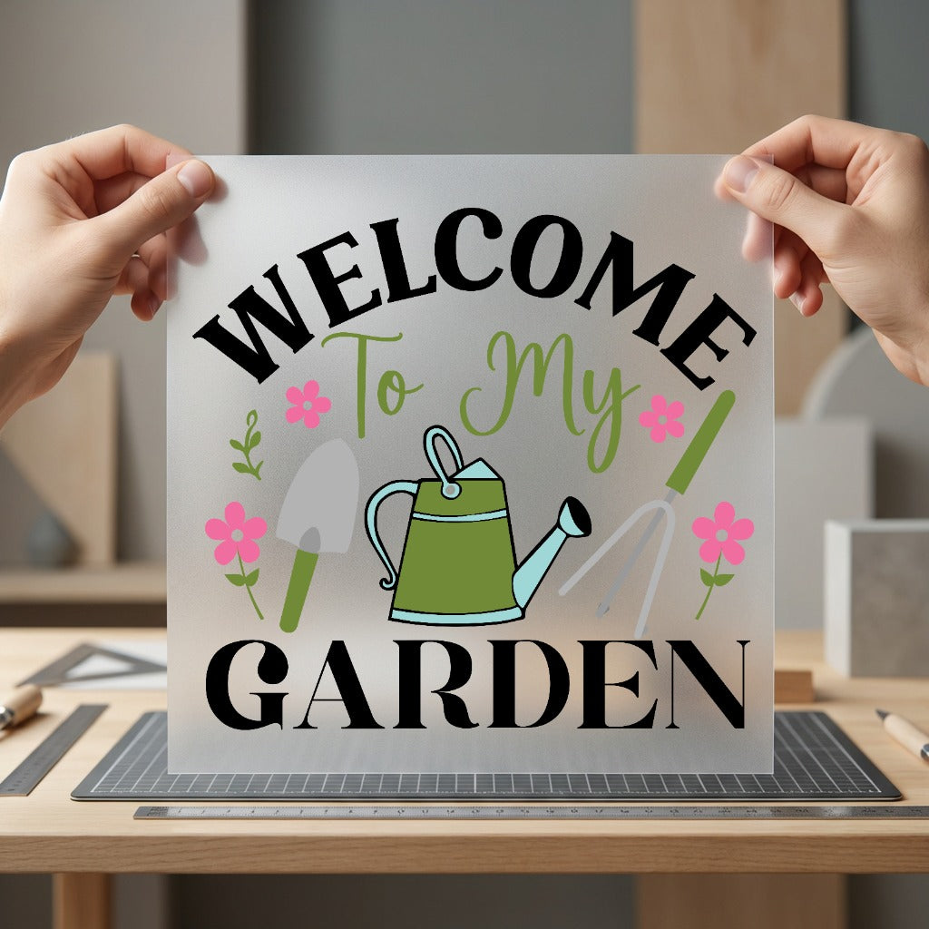 Welcome Garden Gardening Diy Spring Summer Ready to Press DTF Transfer for Dtf