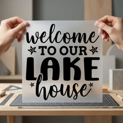 Welcome Lake House Cozy Rustic Camping Ready to Press DTF Transfer for Dtf