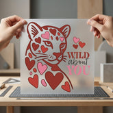 Wild About You Leopard Valentine Leopard Ready to Press DTF Transfer for Dtf
