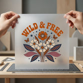 Wild Free Floral Bouquet Vintage Retro Ready to Press DTF Transfer for Dtf