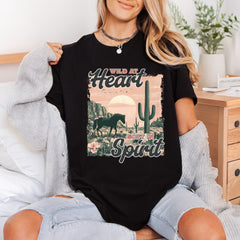 Wild Heart Soft Spirit Usa Vintage Ready to Press DTF Transfer for Dtf