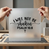 Will Not Shaken Psalm Christian Faith Ready to Press DTF Transfer for Dtf