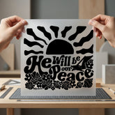 Will Peace Retro Bloom Christian Faith Ready to Press DTF Transfer for Dtf