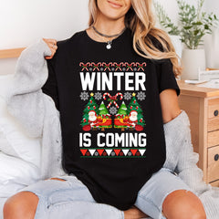 Winter Coming Christmas Holiday Christmas Winter Ready to Press DTF Transfer for Dtf