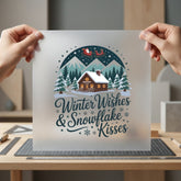 Winter Wishes Snowflake Kisses Christmas Winter Ready to Press DTF Transfer for Dtf