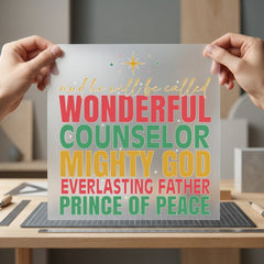 Wonderful Counselor Christmas Season Christian Faith Ready to Press DTF Transfer for Dtf