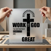 Work God Retirement Benefits Christian Faith Ready to Press DTF Transfer for Dtf