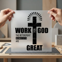 Work God Retirement Benefits Christian Faith Ready to Press DTF Transfer for Dtf