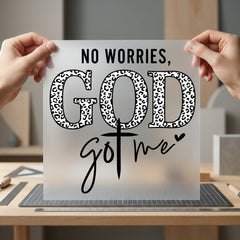 Worries God Got Leopard Christian Faith Ready to Press DTF Transfer for Dtf