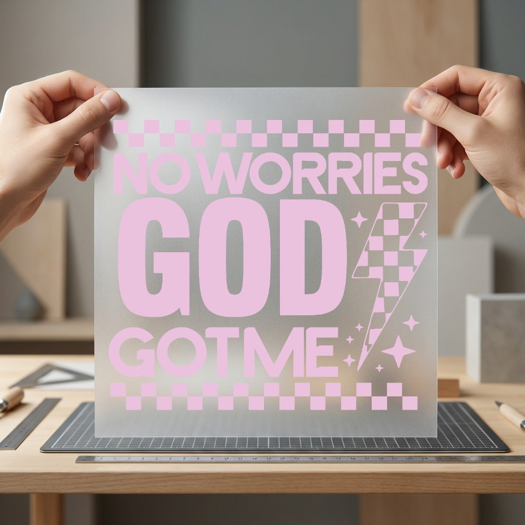 Worries God Got Pink Christian Faith Ready to Press DTF Transfer for Dtf
